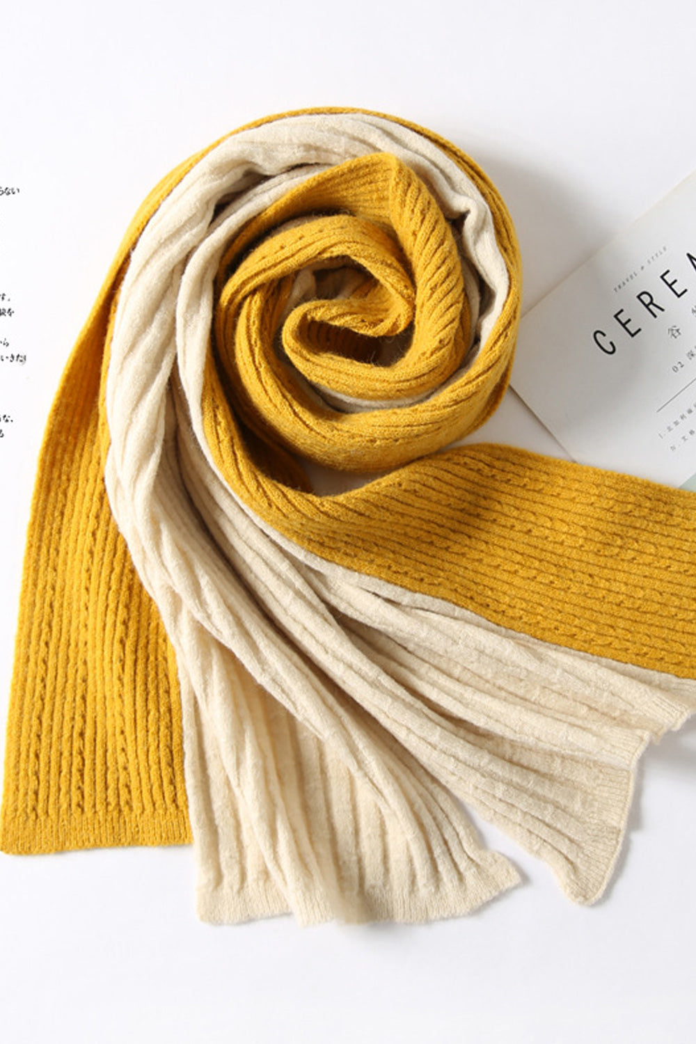 Women Elegant Solid Pattern Breathable Warm Winter Muffler