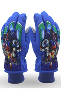 Women Cartoon Printed Waterproof Thick Ski Gloves