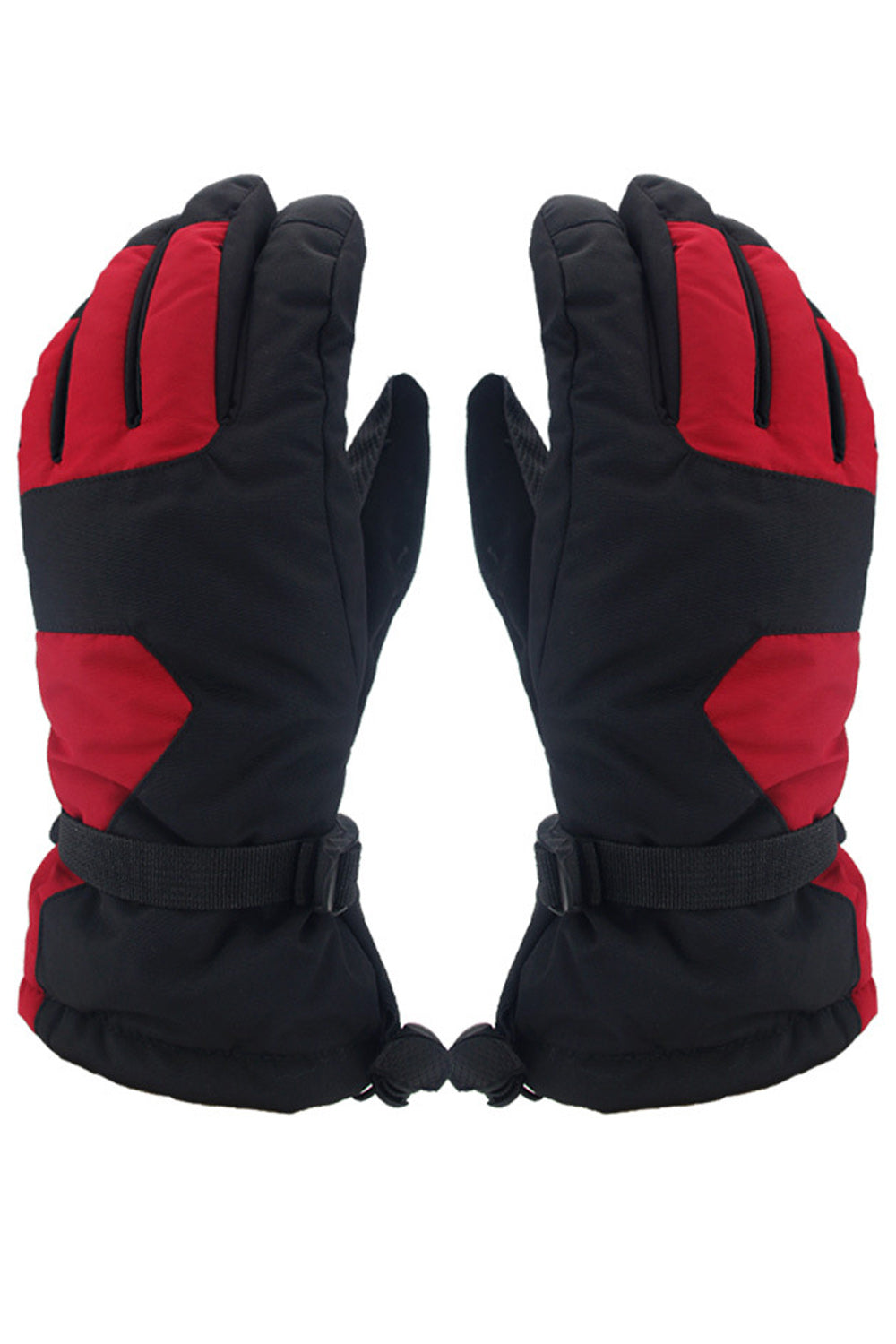 Women Thick Coldproof Buckle Strap Warm Ski Gloves