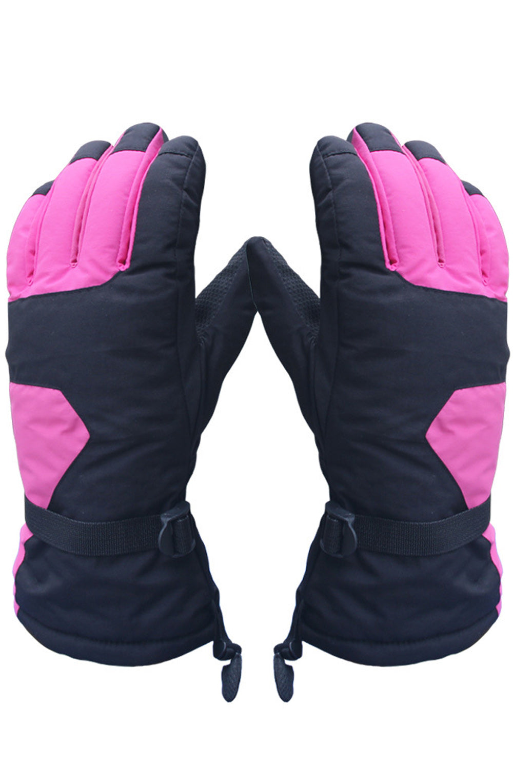 Women Thick Coldproof Buckle Strap Warm Ski Gloves