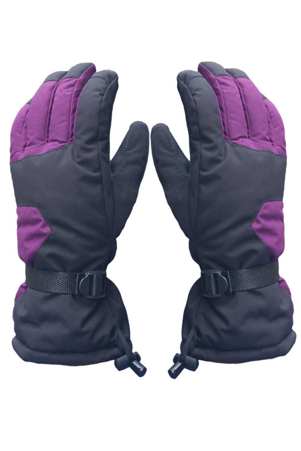 Women Thick Coldproof Buckle Strap Warm Ski Gloves