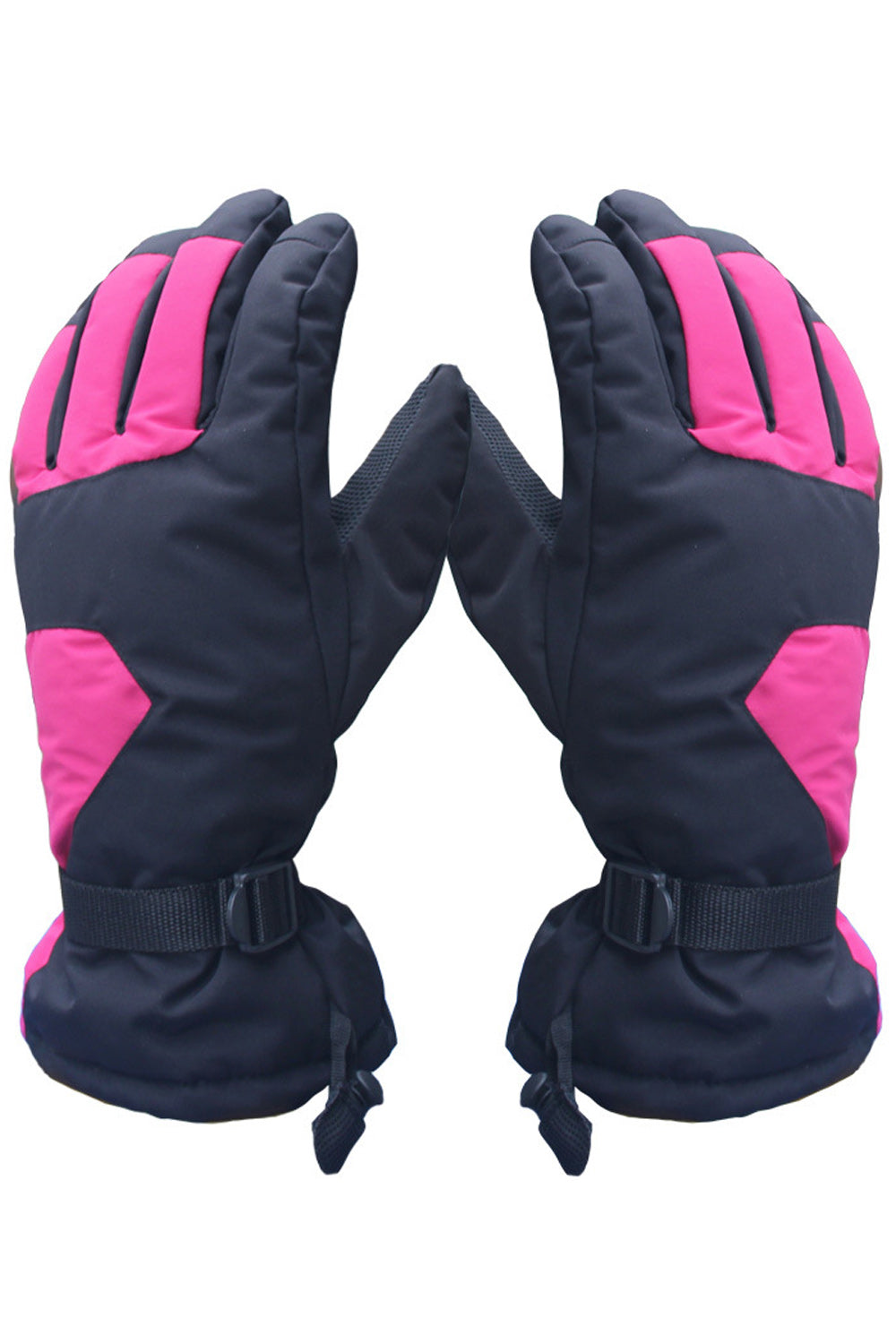 Women Thick Coldproof Buckle Strap Warm Ski Gloves