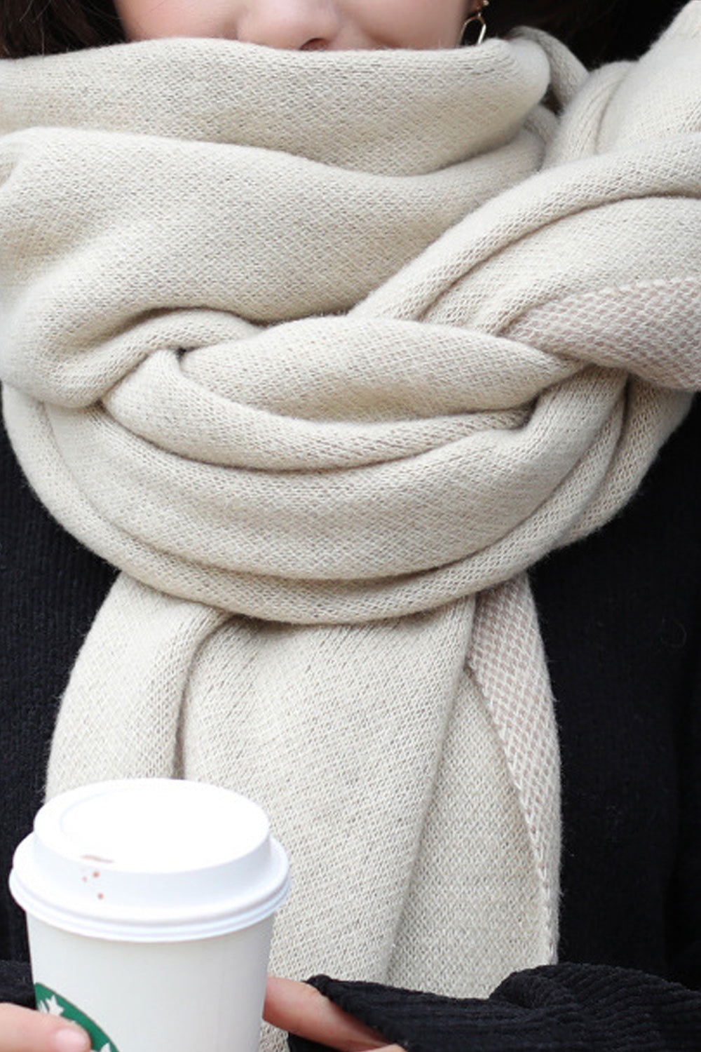 Women Solid Colored Elegant Styled Warm Winter Casual Muffler