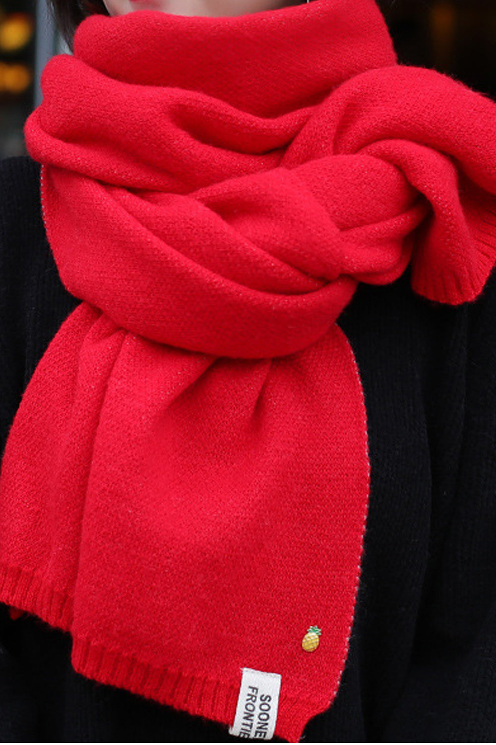 Women Solid Colored Elegant Styled Warm Winter Casual Muffler