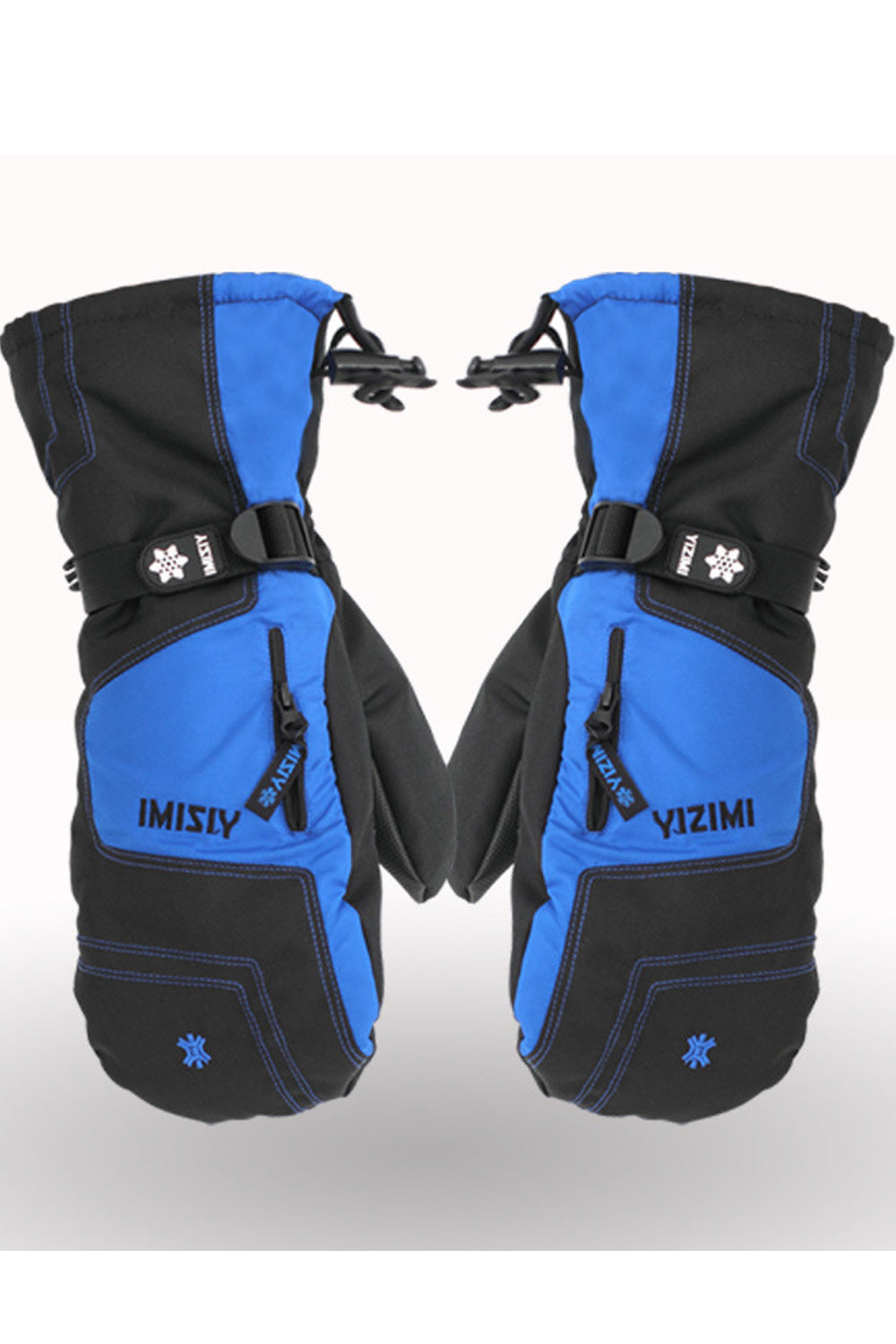 Women Thick Letter Embroidered Anti Skid Coldproof Warm Ski Gloves