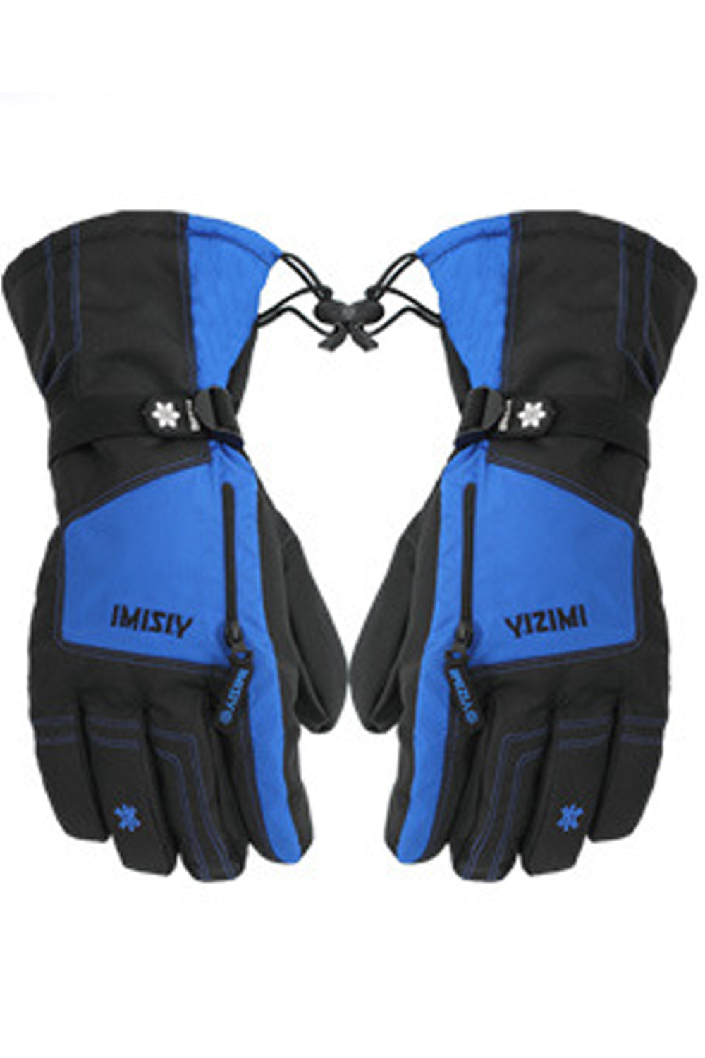 Women Thick Letter Embroidered Anti Skid Coldproof Warm Ski Gloves