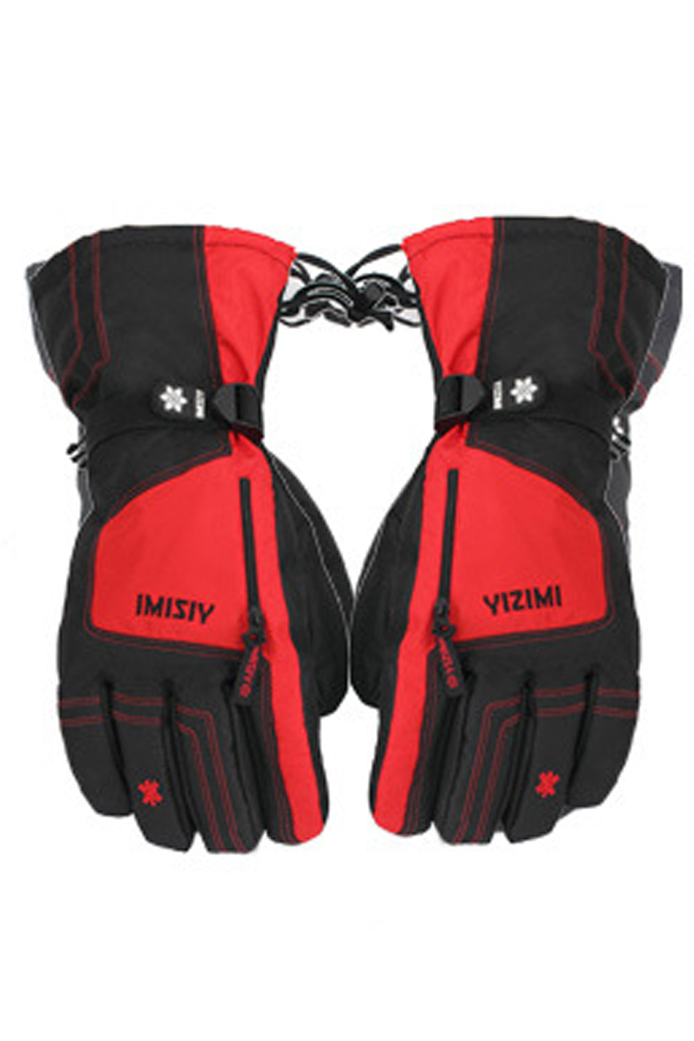 Women Thick Letter Embroidered Anti Skid Coldproof Warm Ski Gloves