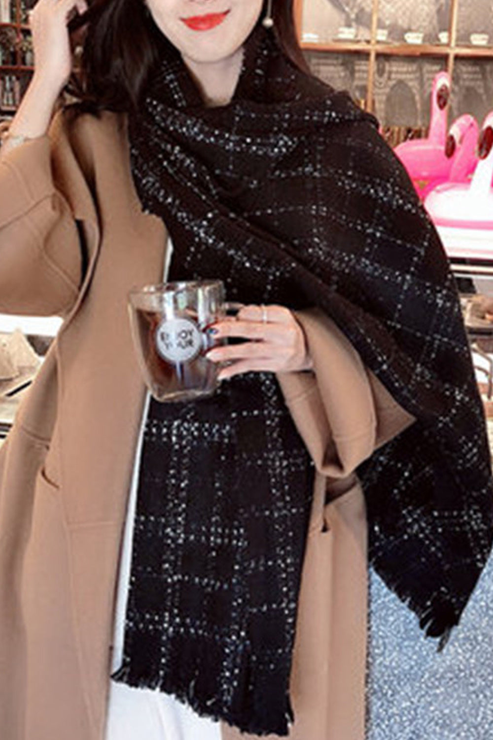 Women Long Length Soft Convenient Cashmere Winter Casual Muffler