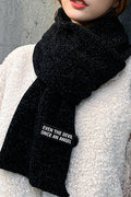 Women Pretty Solid Pattern Cozy Winter Muffler
