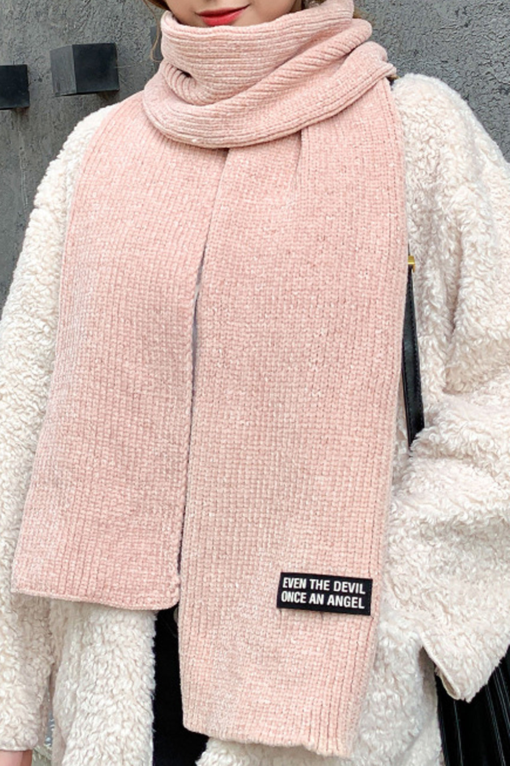 Women Pretty Solid Pattern Cozy Winter Muffler