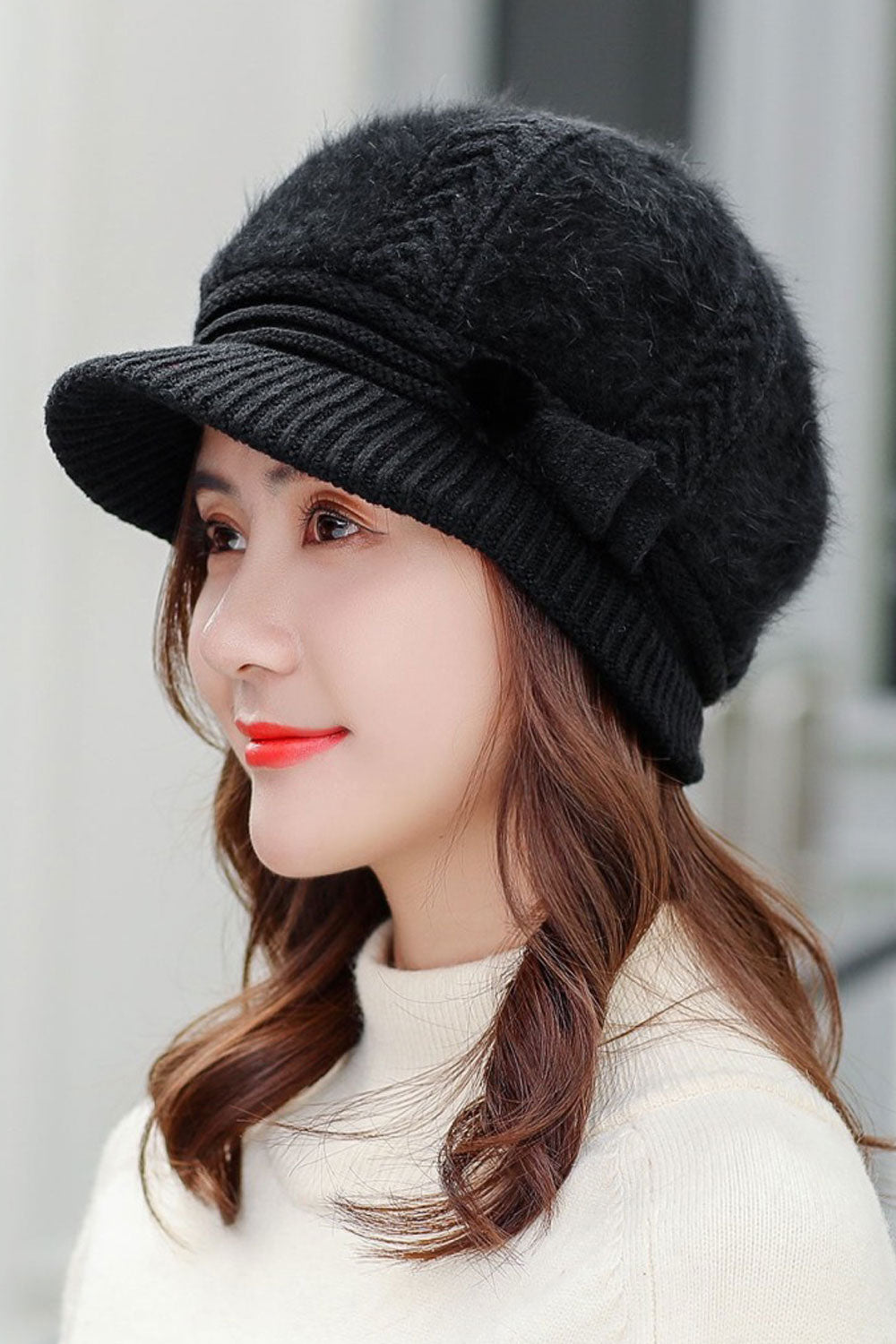 Women Warm Knit Ear Protection Warm Hat
