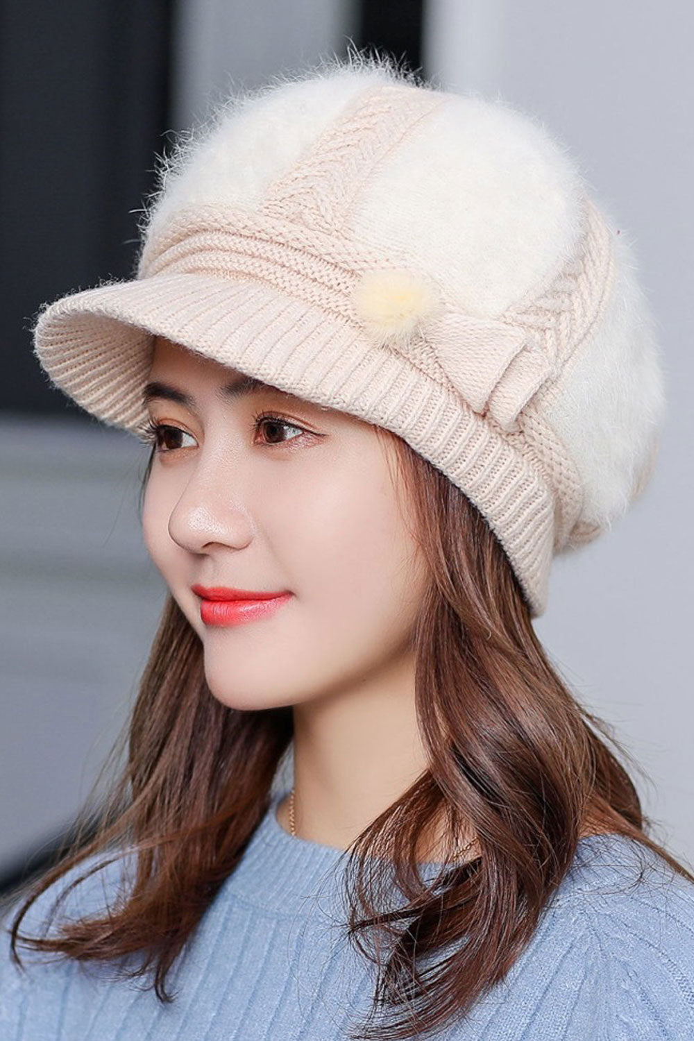 Women Warm Knit Ear Protection Warm Hat