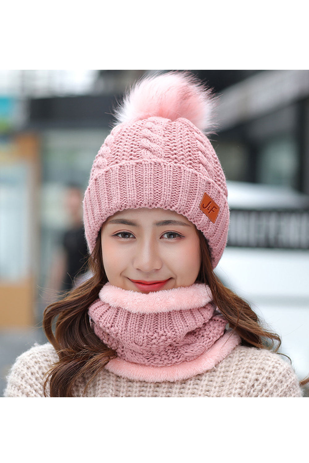 Women Cute Warm Earmuffs Windproof Knitted Hat