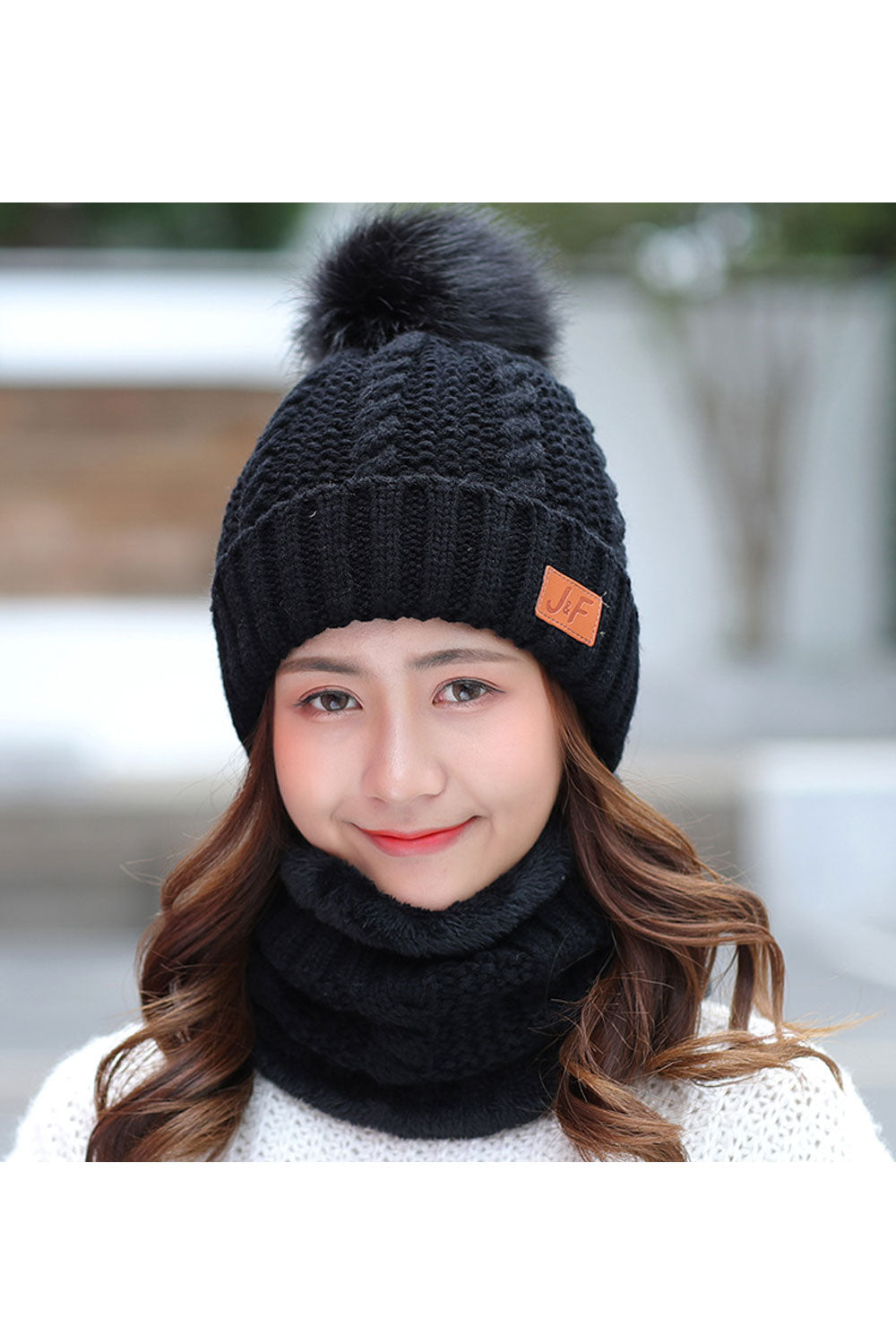 Women Cute Warm Earmuffs Windproof Knitted Hat
