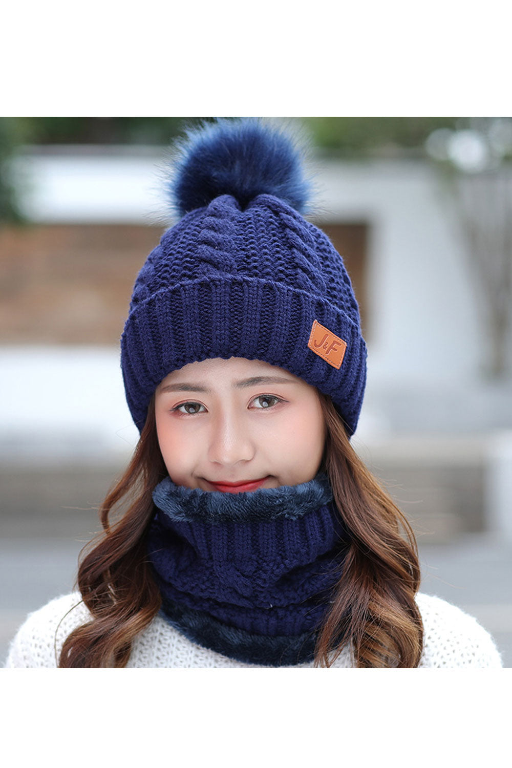 Women Cute Warm Earmuffs Windproof Knitted Hat
