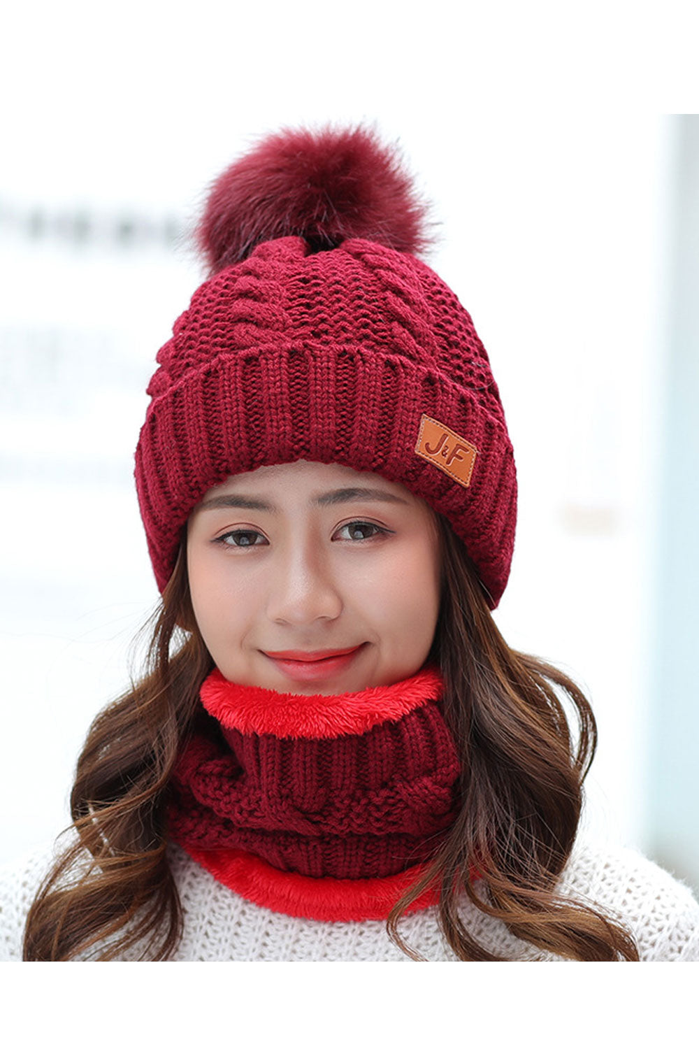 Women Cute Warm Earmuffs Windproof Knitted Hat