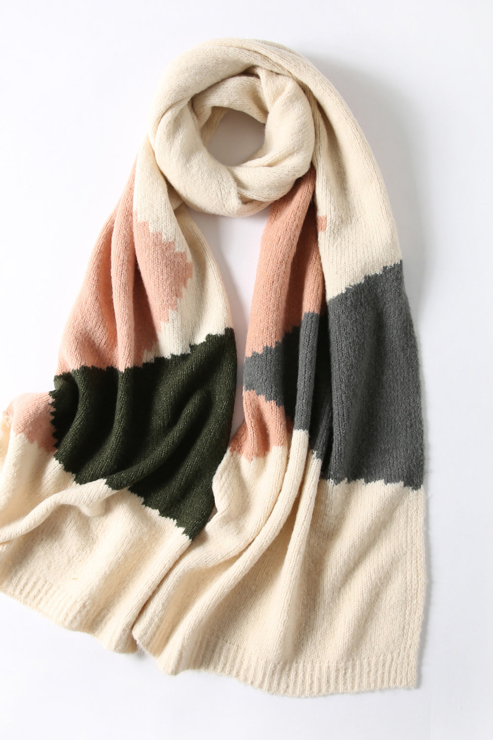 Women Cashmere Solid Pattern Comfortable Soft Casual Muffler