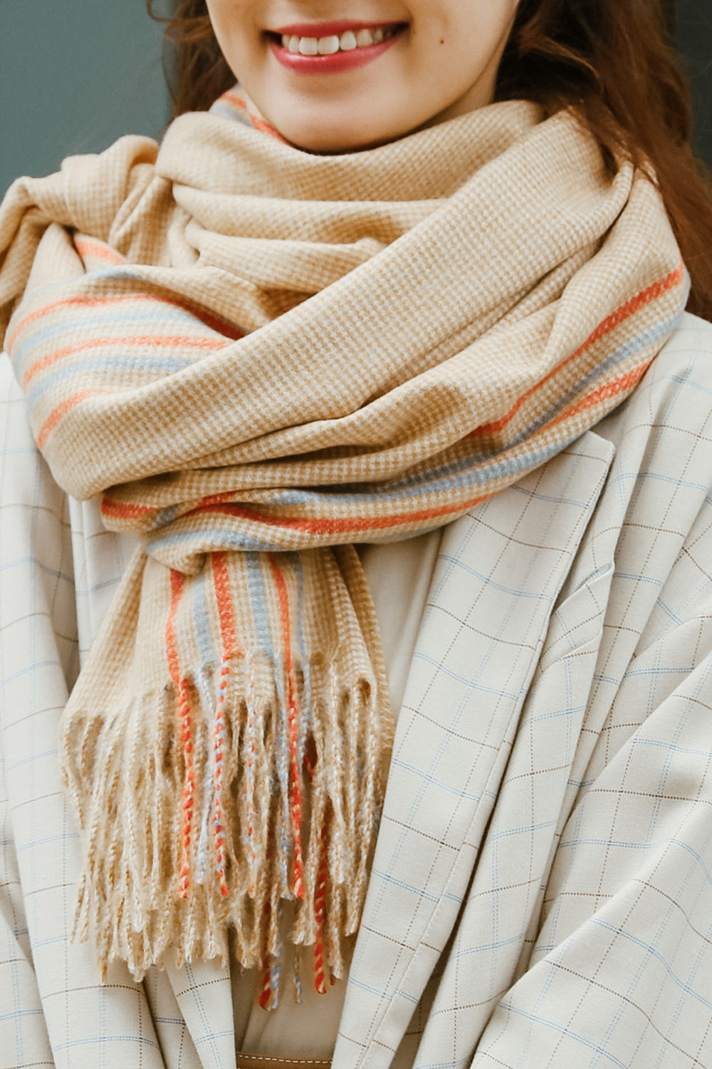 Women Cute Tassel Decorated Comfortable Easy Muffler