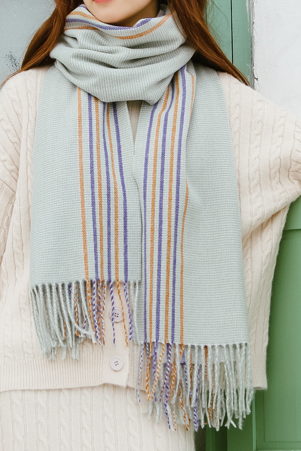 Women Cute Tassel Decorated Comfortable Easy Muffler