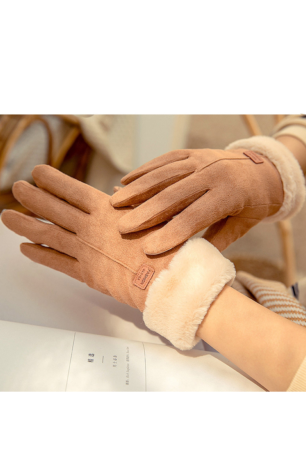 Women Magnificent Warm Casual Winter Season Suede Gloves