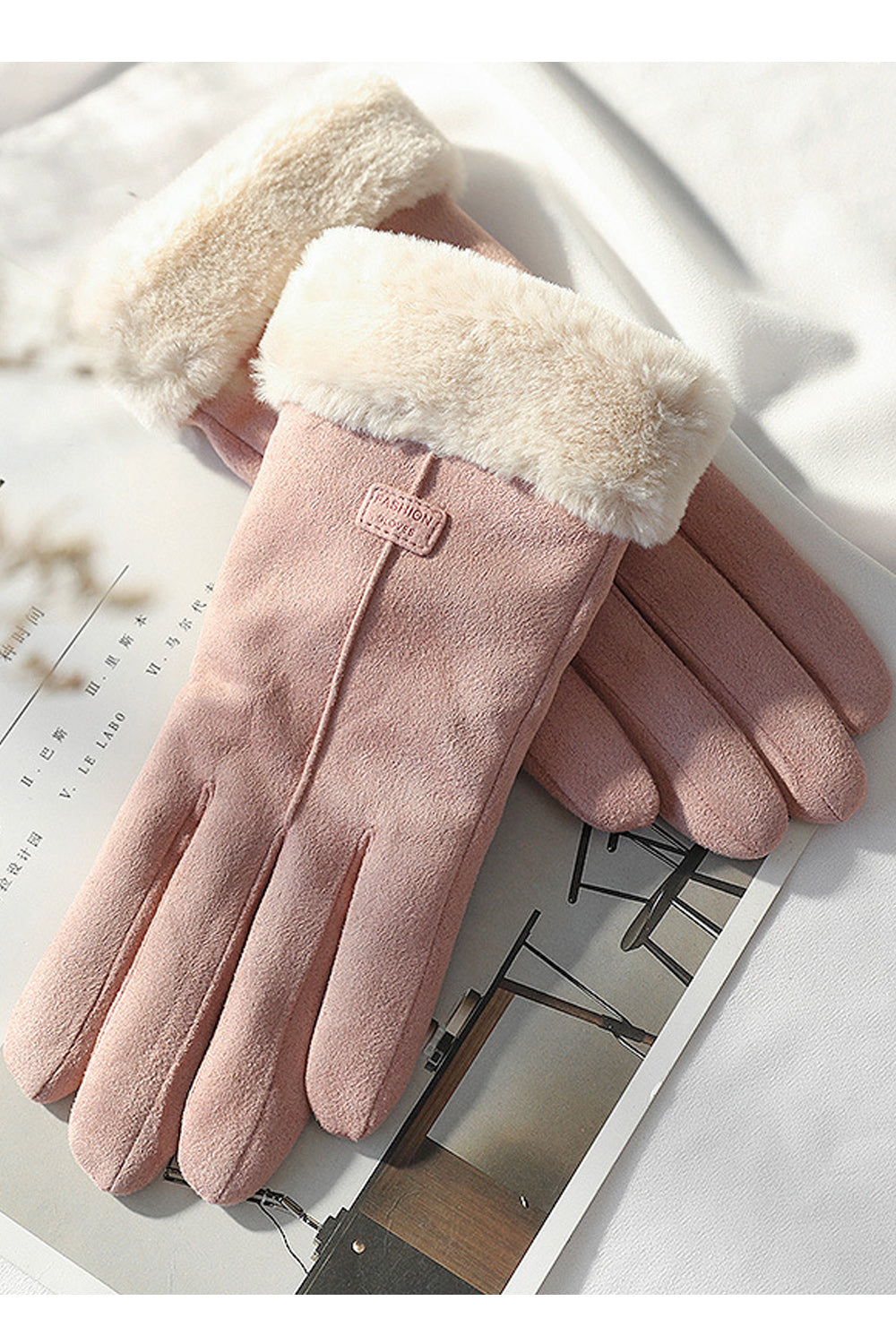 Women Magnificent Warm Casual Winter Season Suede Gloves