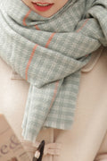 Women Plaid Pattern Long Length Fashionable Comfy Lovely Muffler