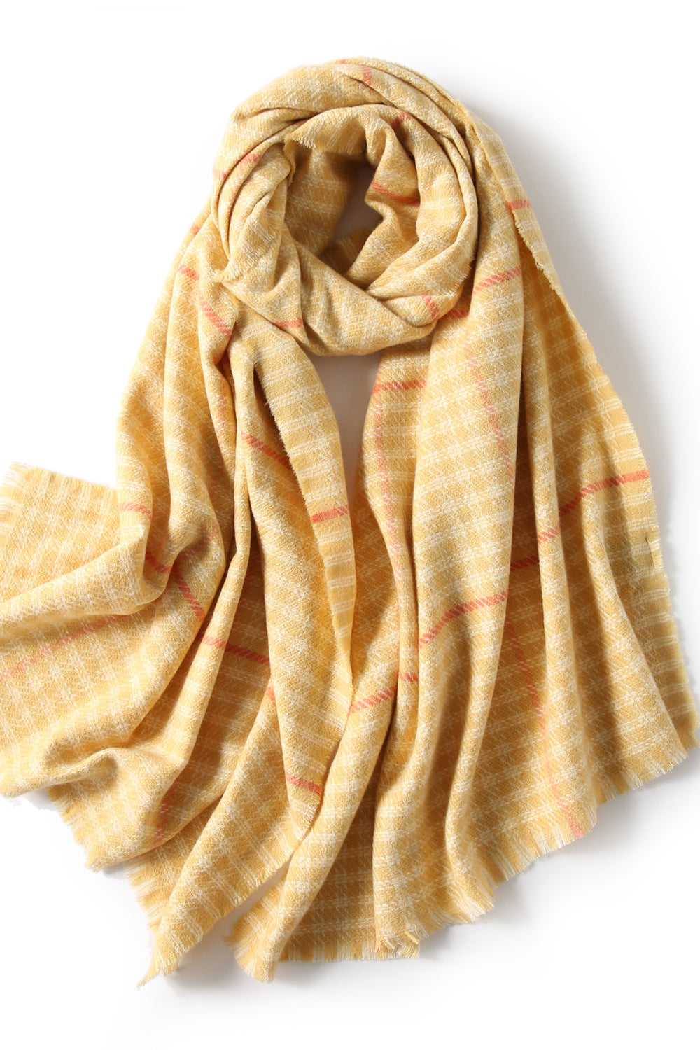 Women Plaid Pattern Long Length Fashionable Comfy Lovely Muffler