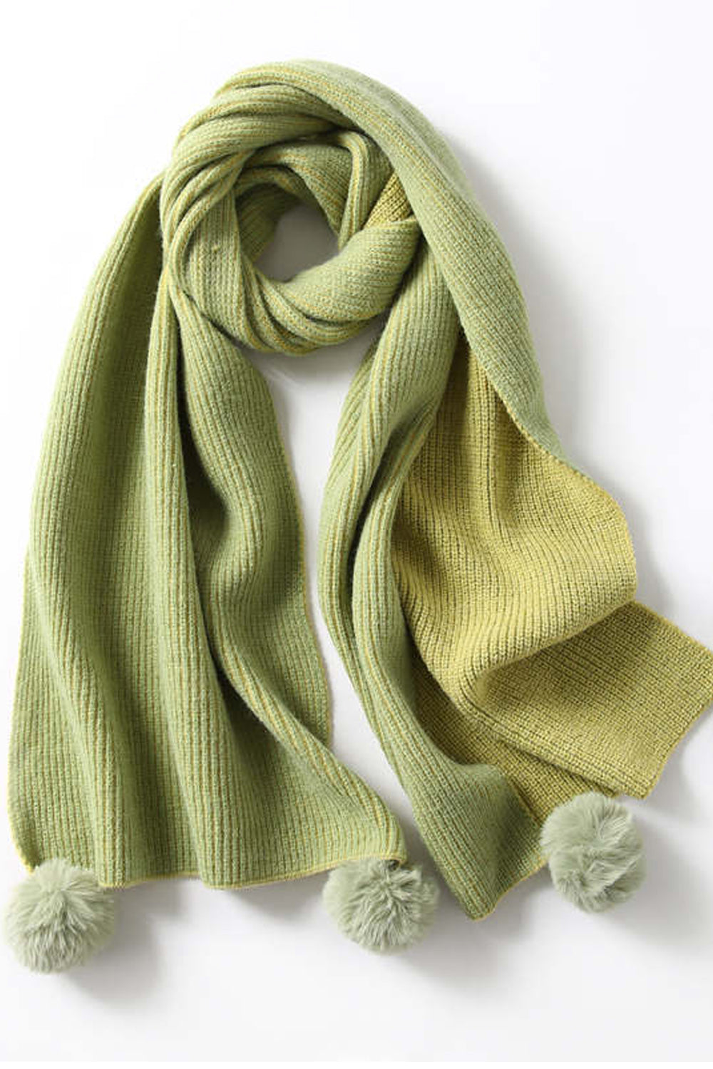 Women Ball Attached Solid Colored Beautiful Cozy Lightweight Casual Muffler