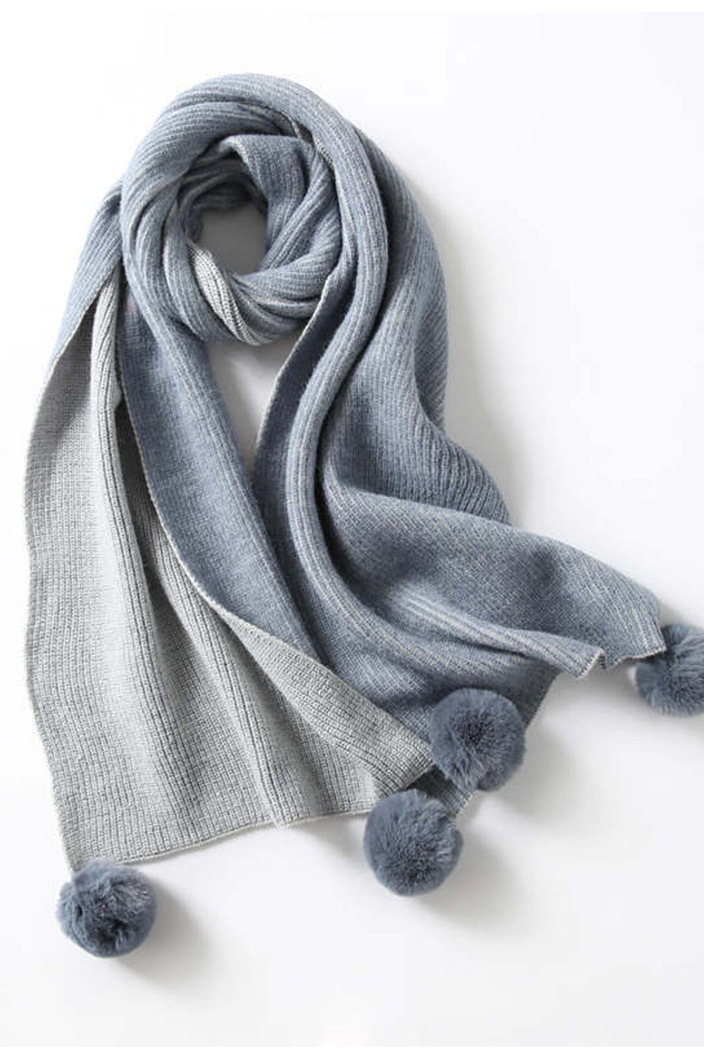 Women Ball Attached Solid Colored Beautiful Cozy Lightweight Casual Muffler