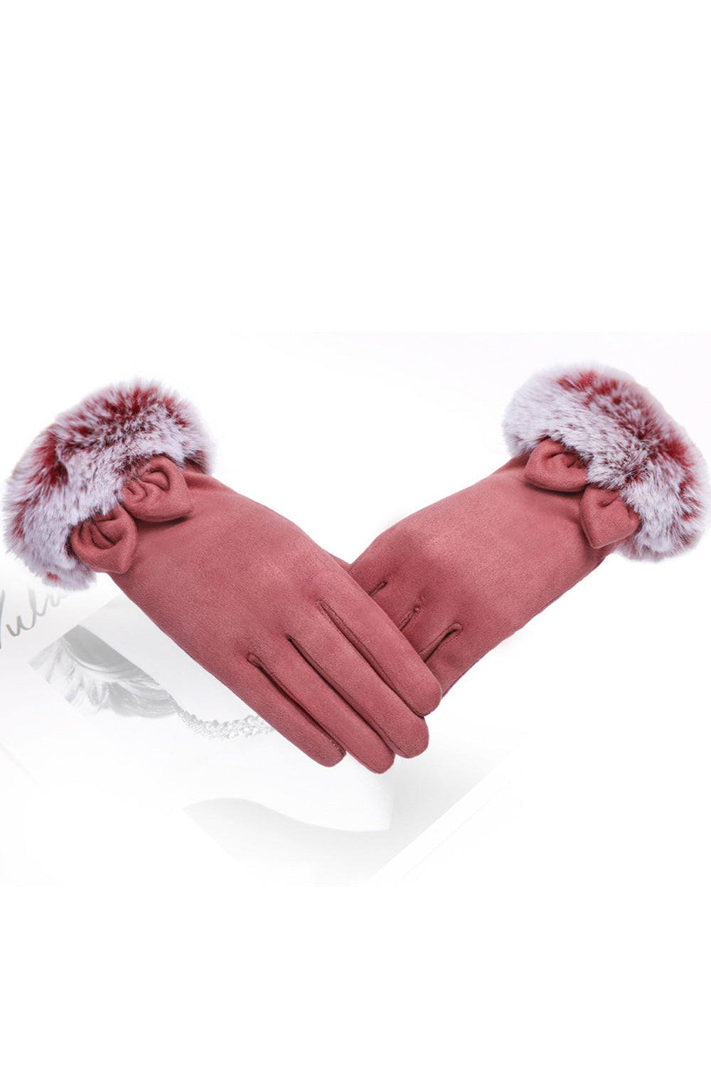 Women Classy Solid Colored Cozy Stylish Suede Gloves