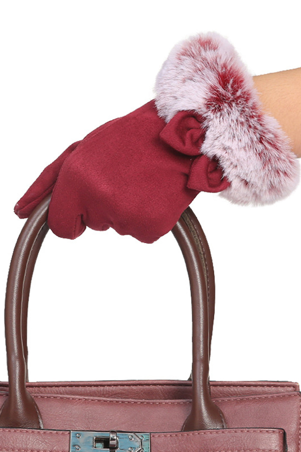 Women Classy Solid Colored Cozy Stylish Suede Gloves