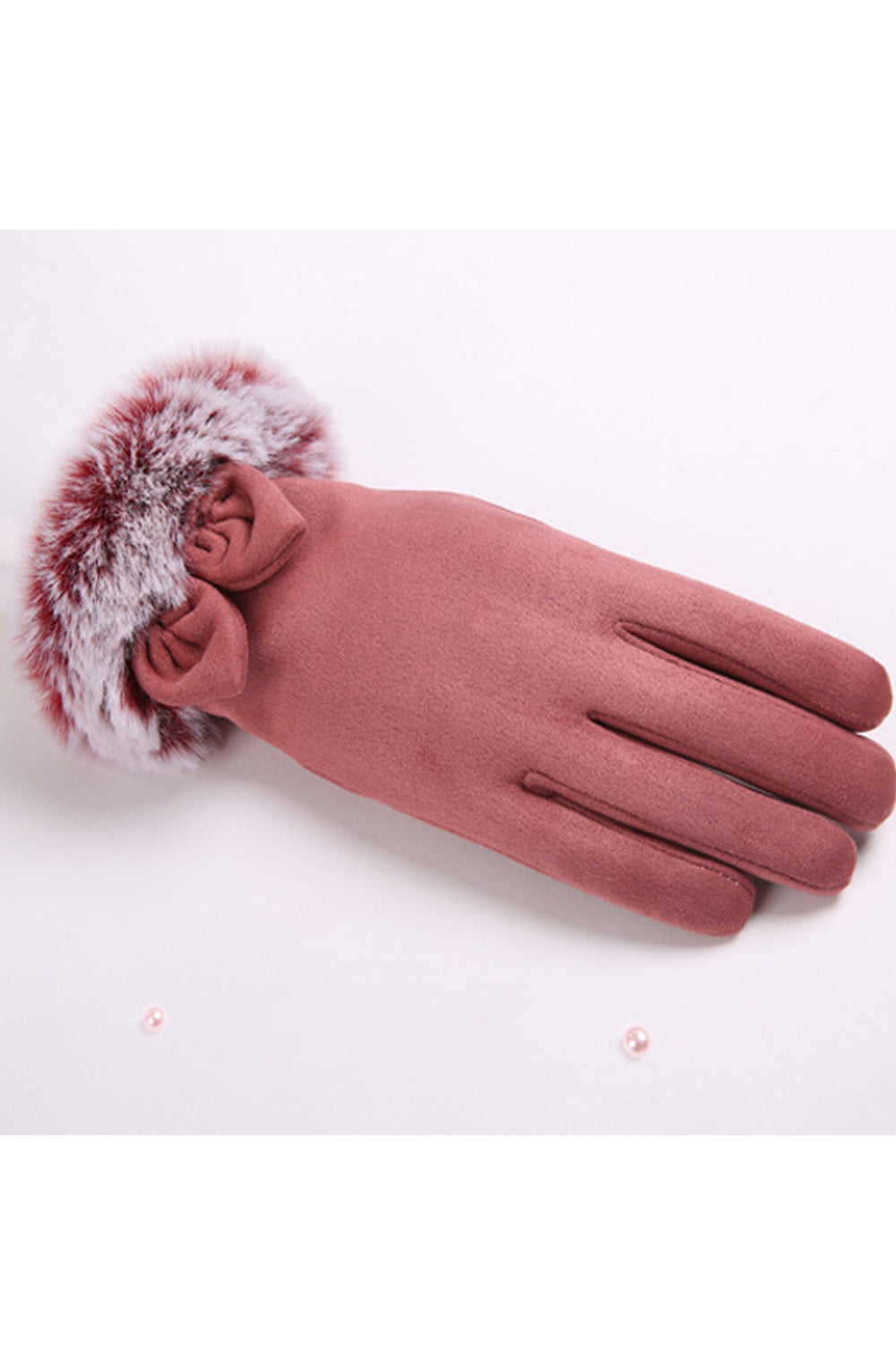 Women Classy Solid Colored Cozy Stylish Suede Gloves