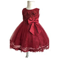 Kids Girls Beautiful Sleeveless Waist Bow Dress