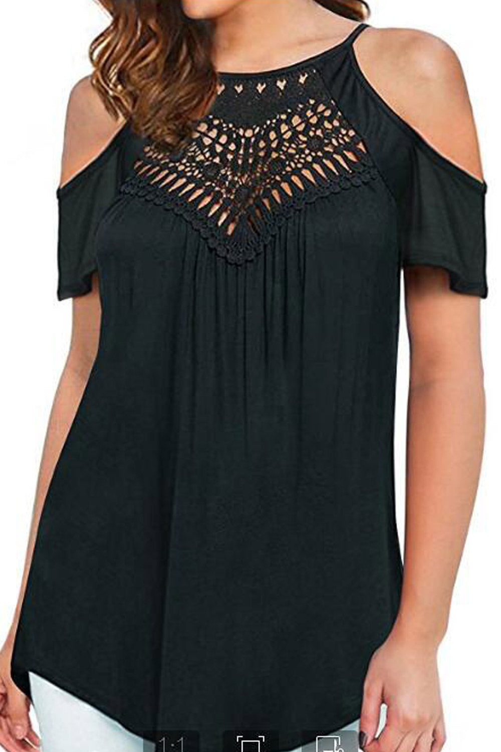Women Halter Neck Cold Shoulder Casual Top
