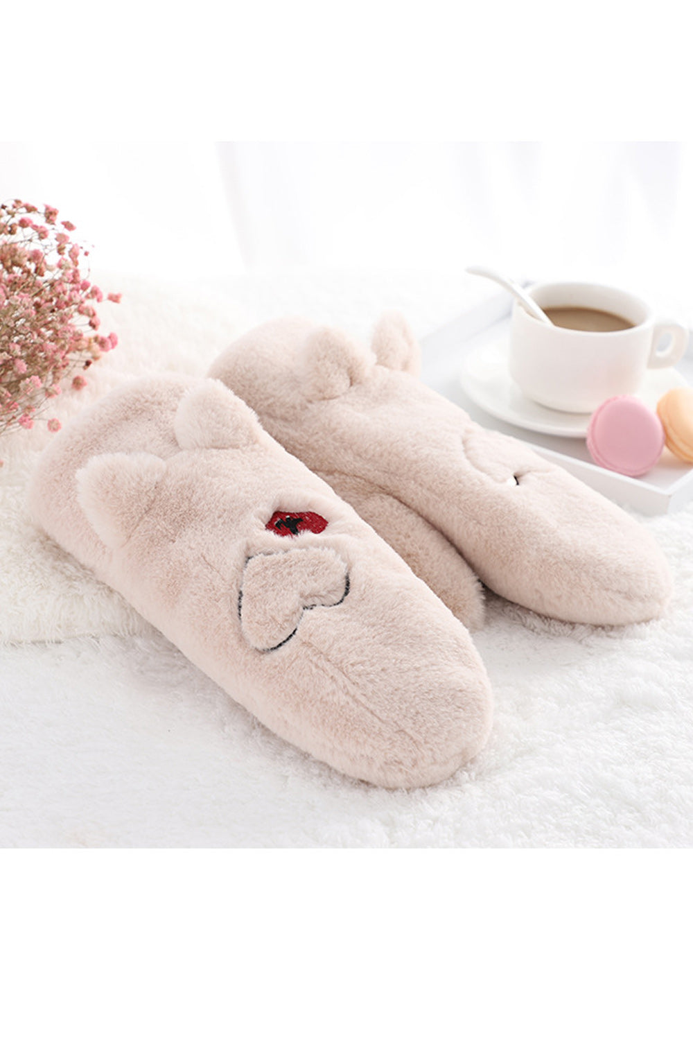 Women Cashmere Soft Solid Pattern Comfortable Knitted Gloves