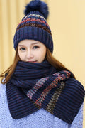 Women Hairball Decorated Ear Protection Windproof Hat