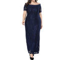 Women Short Sleeve Lace Decorated Sheath Dress
