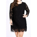 Women Casual Contrast Collar Loose Mini Dress