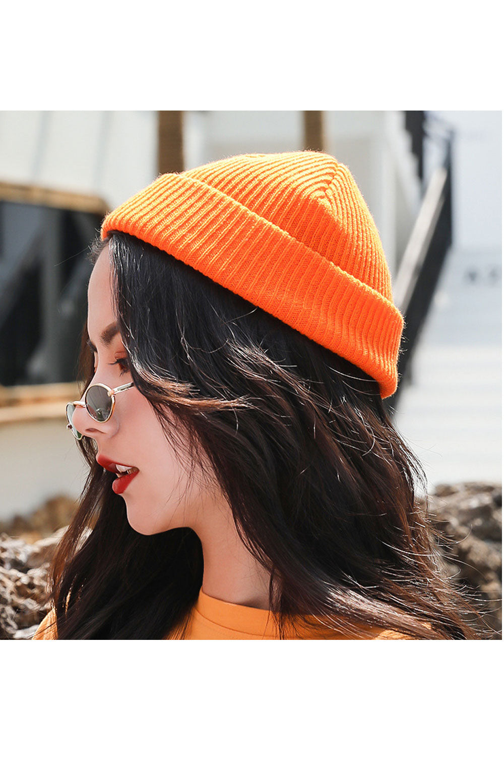 Women Melon Shaped Coldproof Trending Knitted Hat