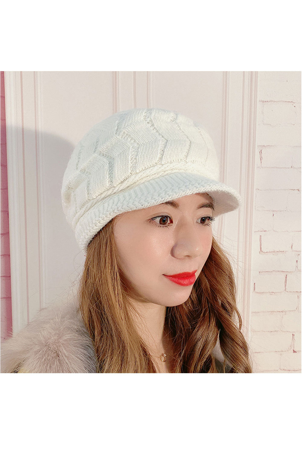 Women Outdoor Solid Colored Windproof Knitted Hat