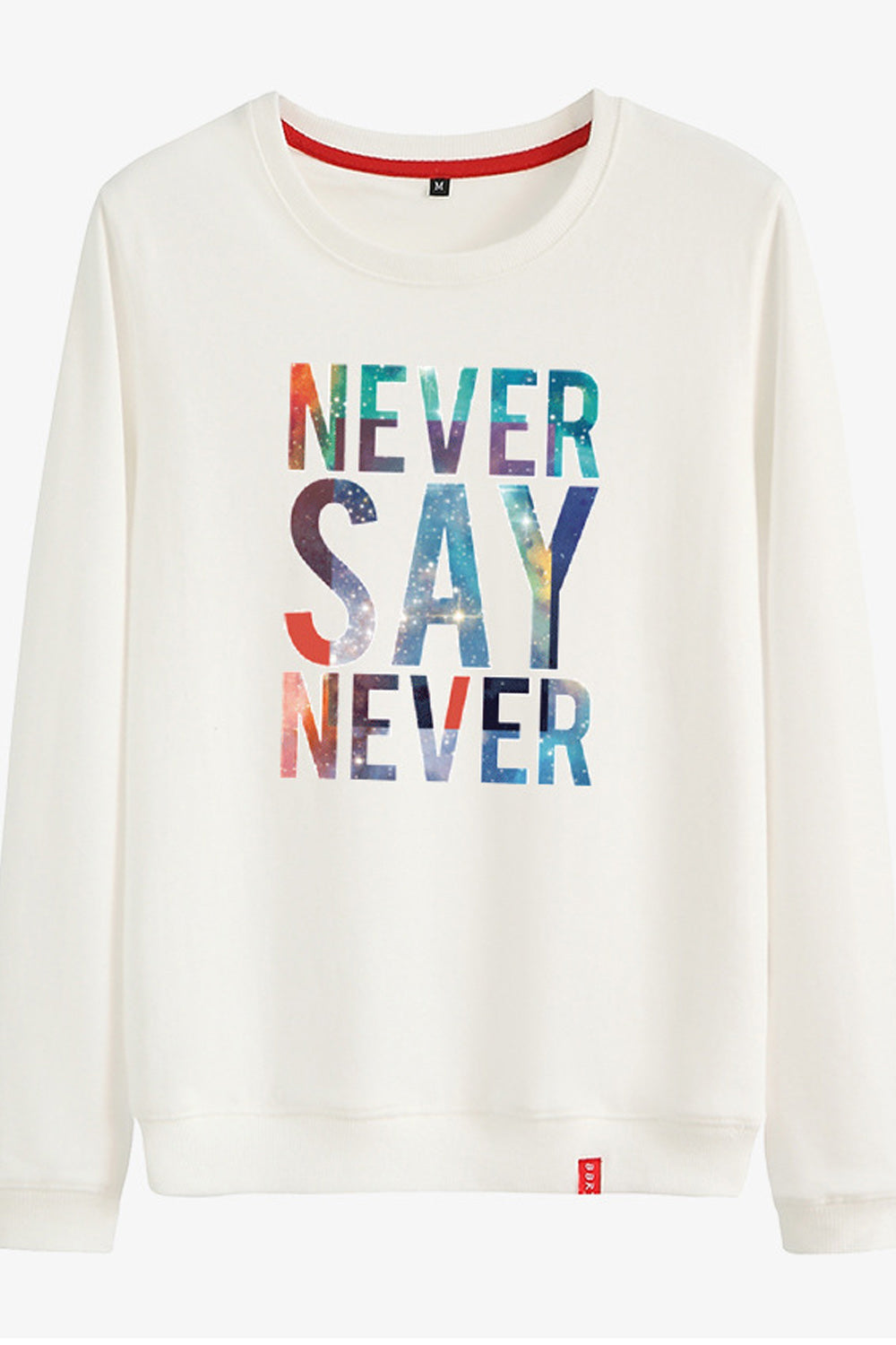 Women Classy Letter Pattern Long Sleeve Breathable Round Neck Sweatshirt