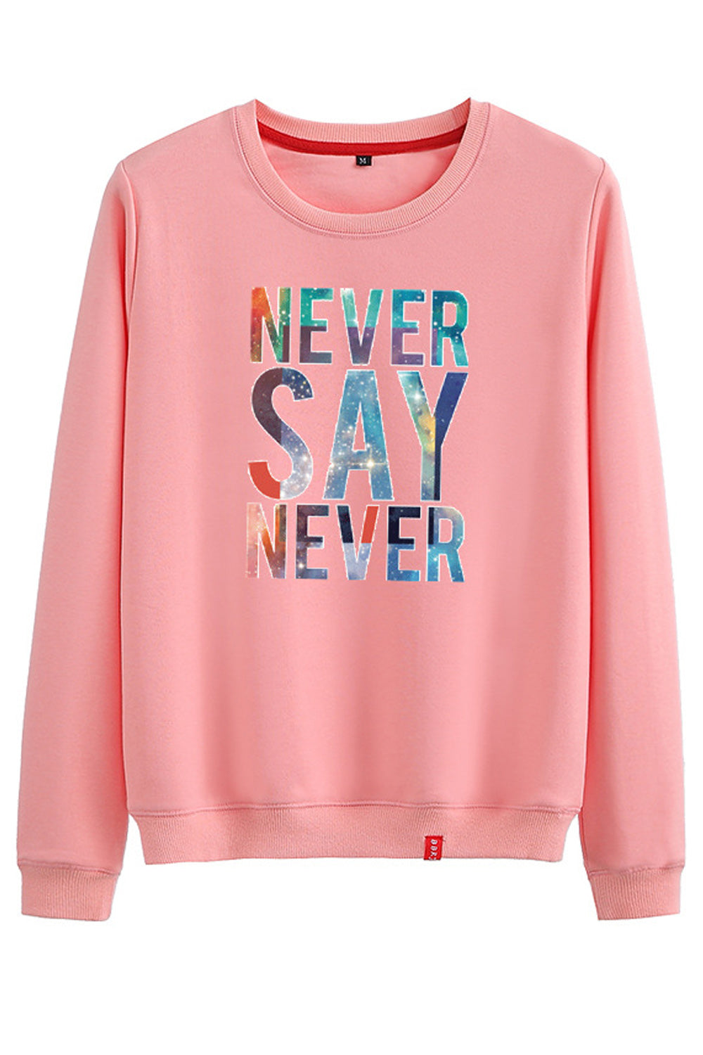 Women Classy Letter Pattern Long Sleeve Breathable Round Neck Sweatshirt