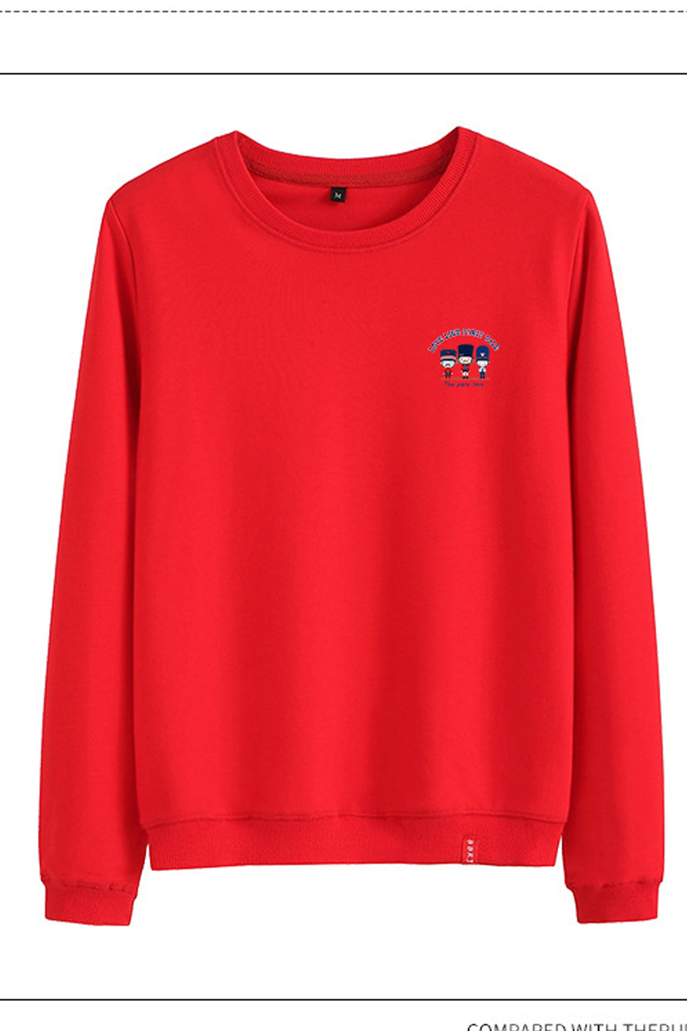 Women Small Printed Style Long Sleeve Comfy Round Neck Sweatshirt