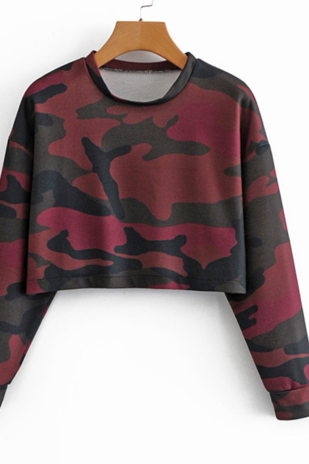 Women Easy Round Neck Ribbed Cuff Long Sleeve Breathable Sweatshirt