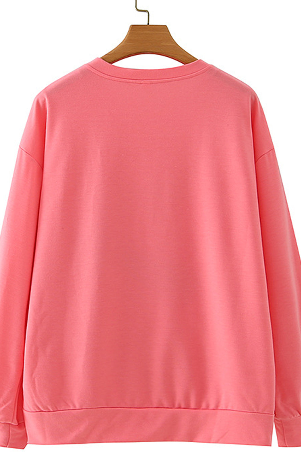 Women Long Sleeve Ribbed Cuff Fashionable Printed Style Sweatshirt