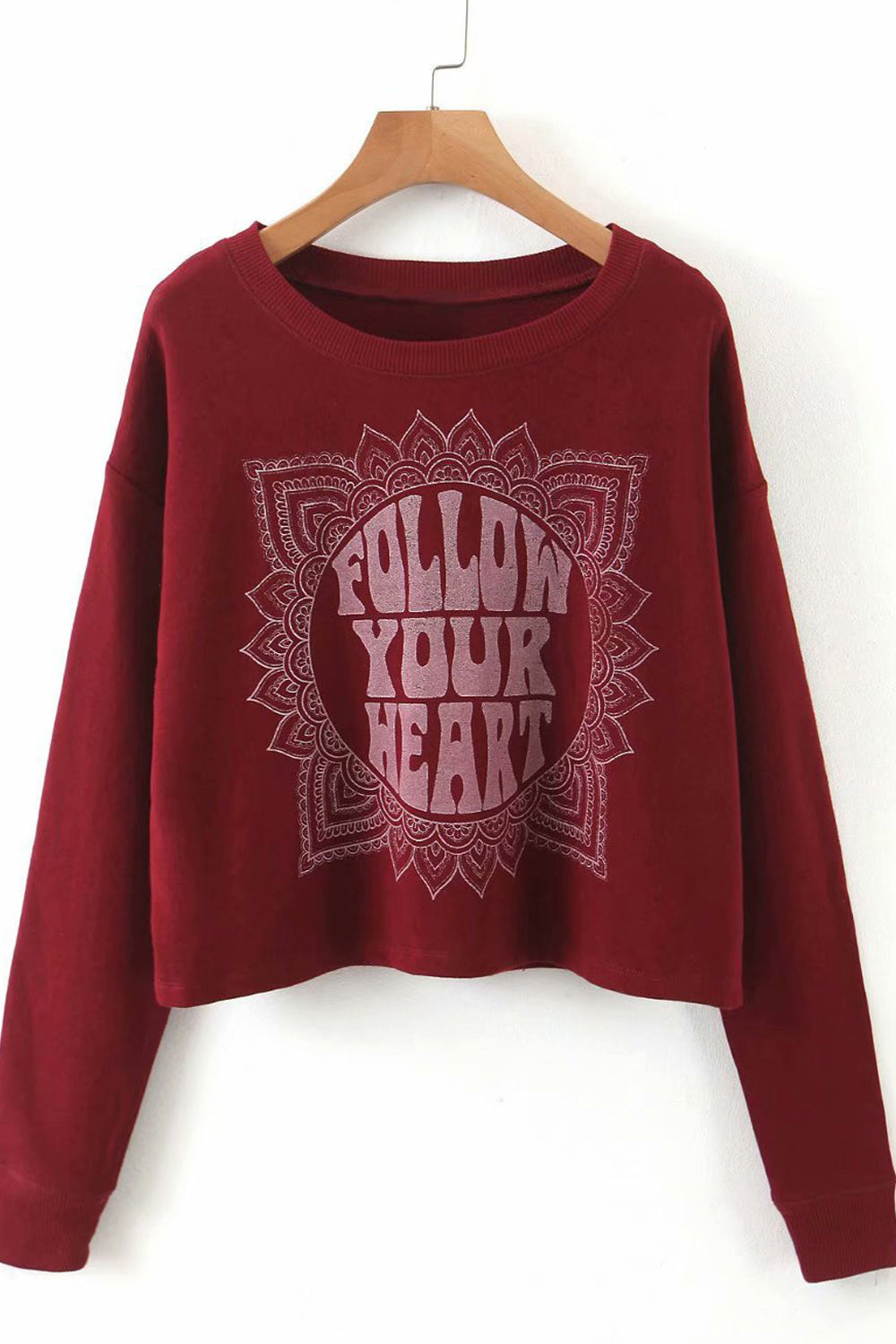 Women Classy Letter Printed Long Sleeve Easy Round Neck Cozy Sweatshirt