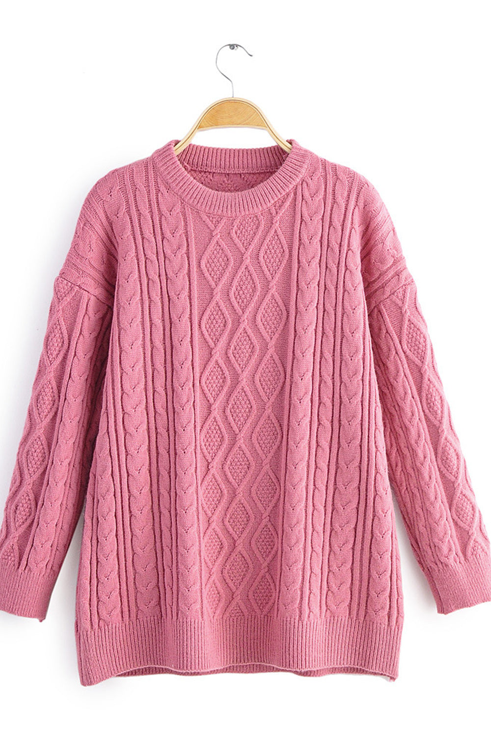 Women Thick Long Sleeve Straight Hem Warm Winter Sweatshirt
