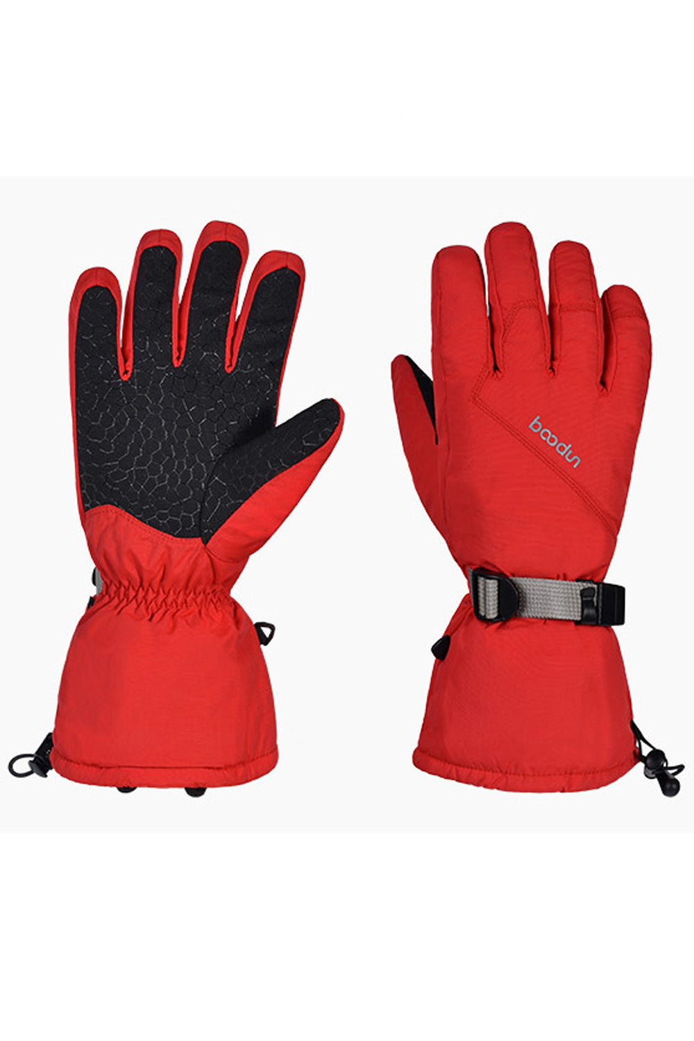 Women Warm Coldproof Buckle Strap Outdoor Ski Gloves