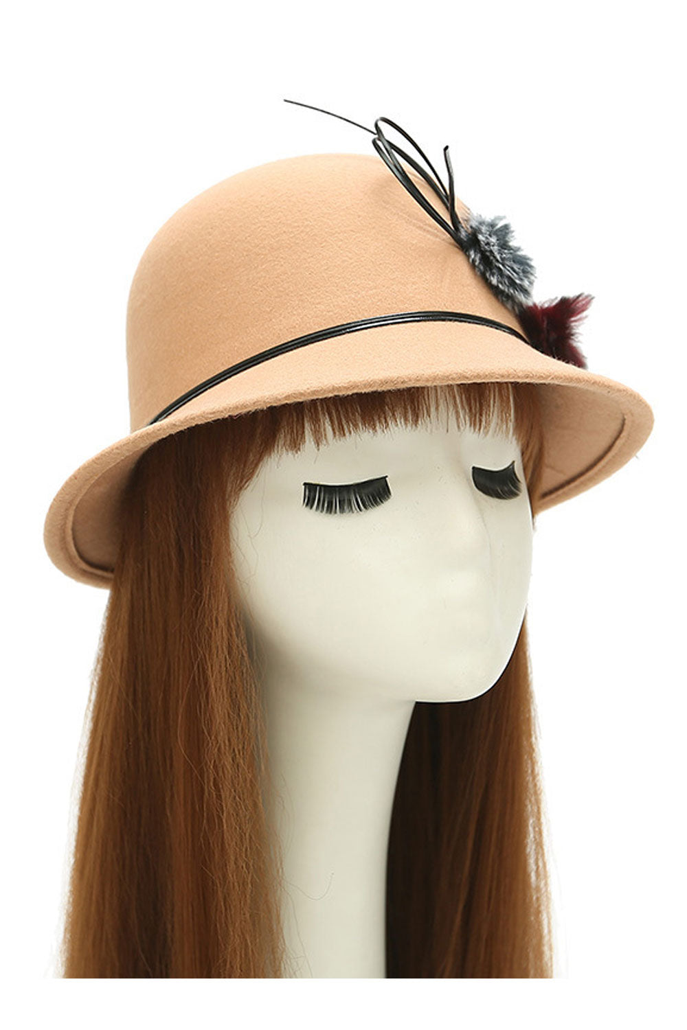 Women Style Dome Style Double Hairball Decorated Beret Hat