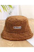 Women Letter Embroidered Lamb Wool Warm Beret Hat